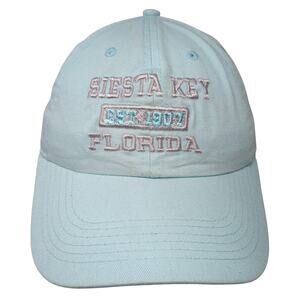 Siesta Key Slideback Baseball Cap Blue One Size Adjustable Embroidered Newhattan